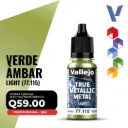 Vallejo True Metallic Metal - Verde Ámbar Light (77.115) 