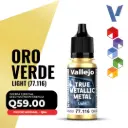 Vallejo True Metallic Metal - Oro Verde Light (77.116) 
