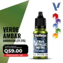 Vallejo True Metallic Metal - Verde Ámbar Airbrush (77.175)