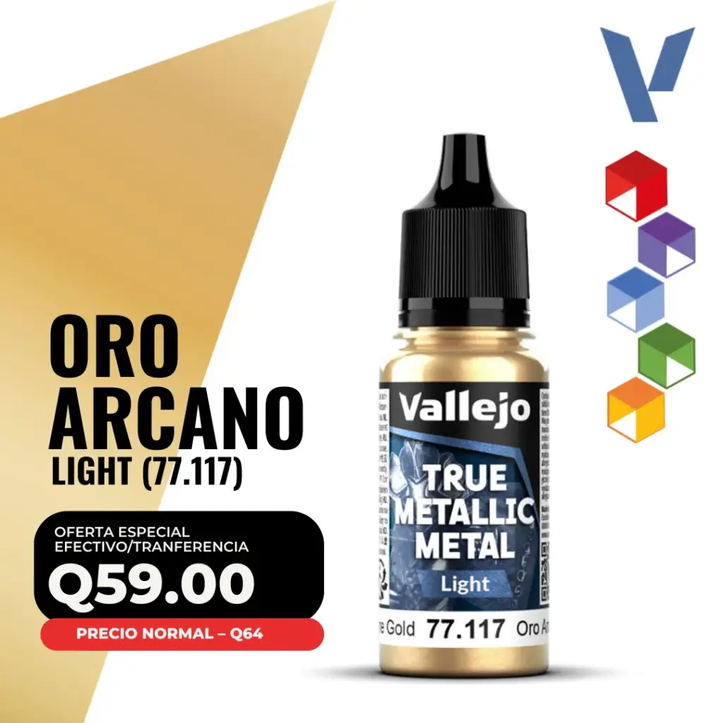 Vallejo True Metallic Metal - Oro Arcano Light (77.117) 