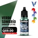 Vallejo True Metallic Metal - Verde Sombrío Airbrush (77.174)