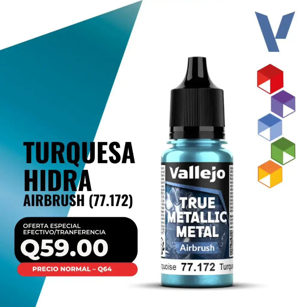 Vallejo True Metallic Metal - Turquesa Hidra Airbrush (77.172)