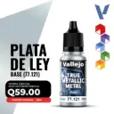 Vallejo True Metallic Metal - Plata de Ley Base (77.121)
