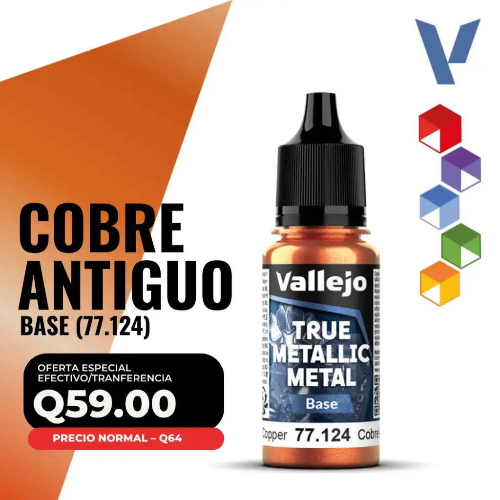 Vallejo True Metallic Metal - Cobre Antiguo Base (77.124)