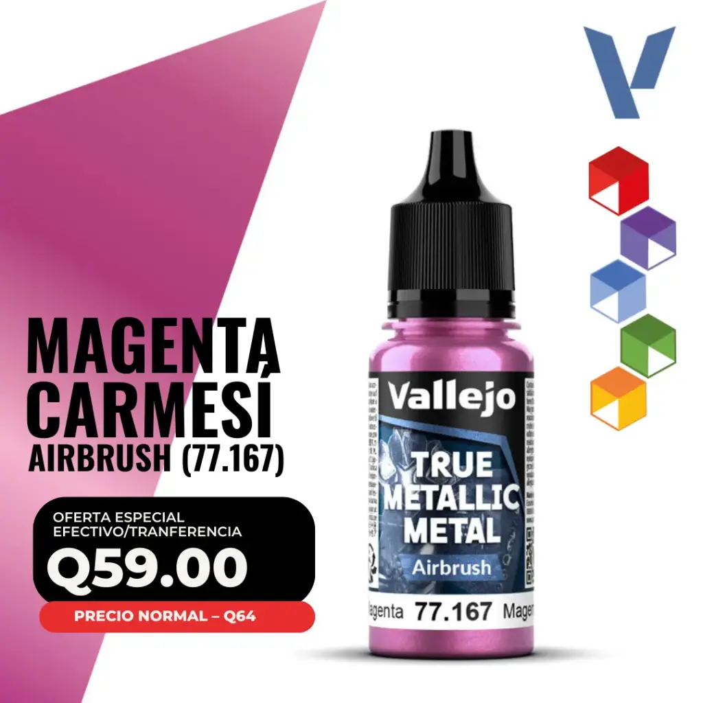 Vallejo True Metallic Metal - Magenta Carmesí Airbrush (77.167)