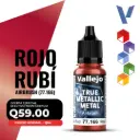 Vallejo True Metallic Metal - Rojo Rubí Airbrush (77.166)