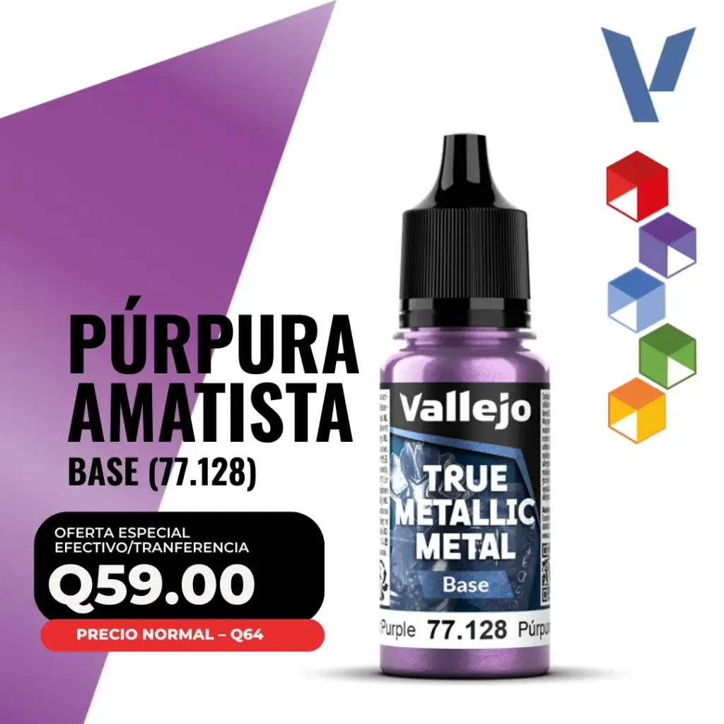 Vallejo True Metallic Metal - Púrpura Amatista Base (77.128)