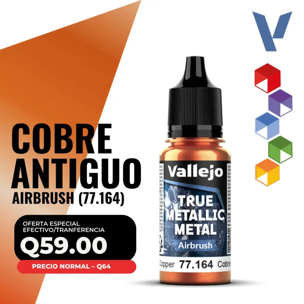 Vallejo True Metallic Metal - Cobre Antiguo Airbrush (77.164)
