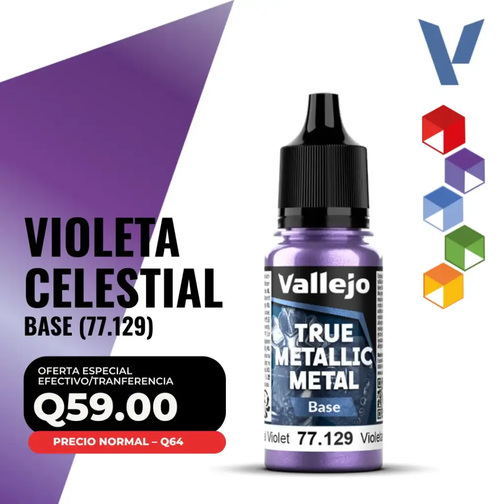 Vallejo True Metallic Metal - Violeta Celestial Base (77.129)