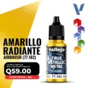 Vallejo True Metallic Metal - Amarillo Radiante Airbrush (77.162)