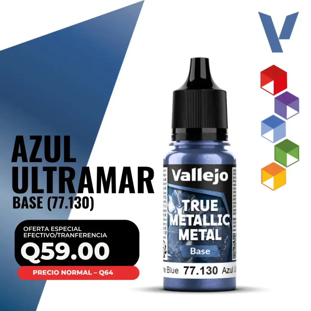 Vallejo True Metallic Metal - Azul Ultramar Base (77.130)