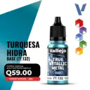 Vallejo True Metallic Metal - Turquesa Hidra Base (77.132)