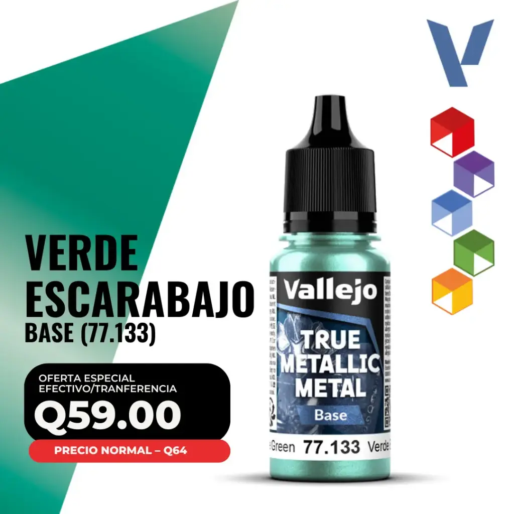 Vallejo True Metallic Metal - Verde Escarabajo Base (77.133)