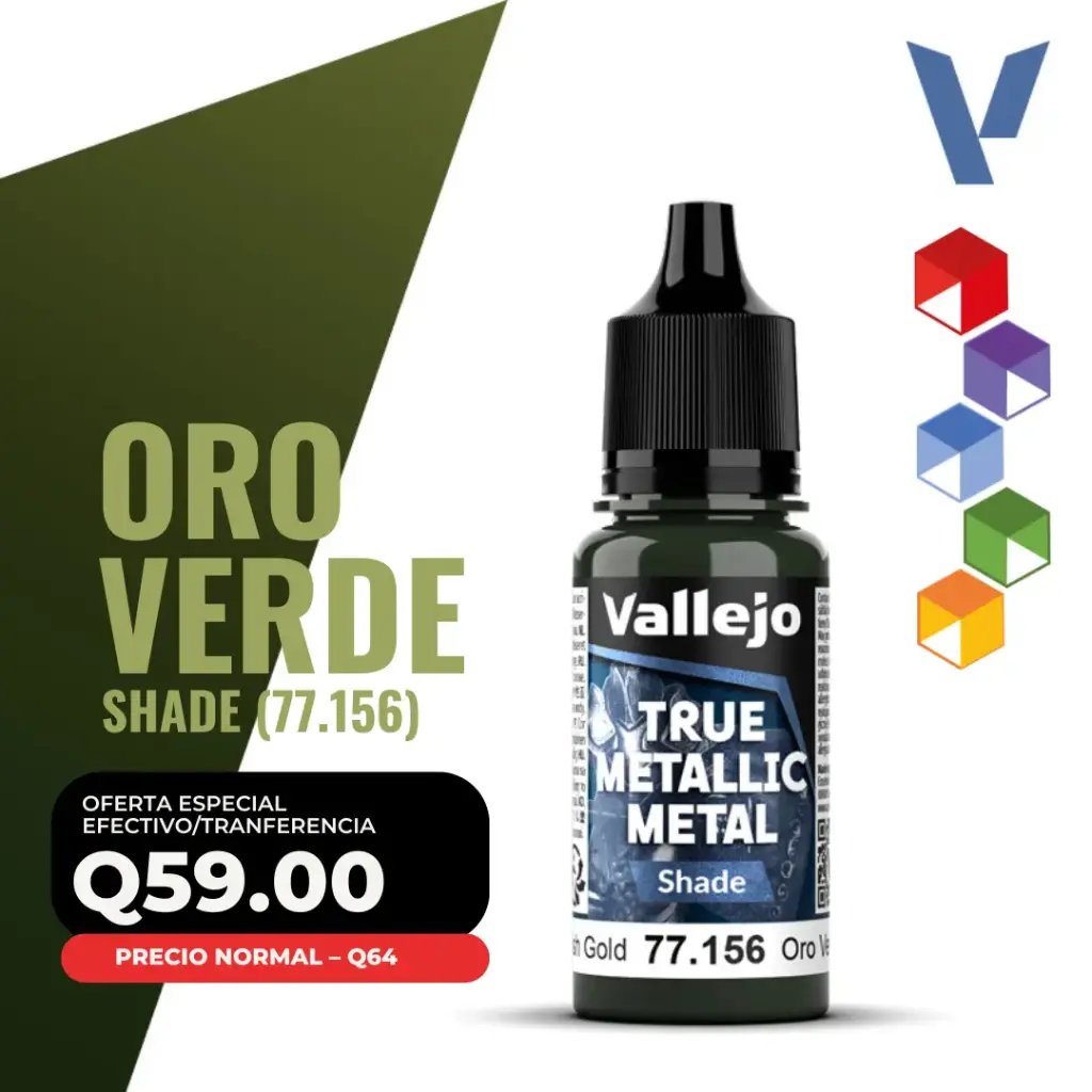 Vallejo True Metallic Metal - Oro Verde Shade (77.156)