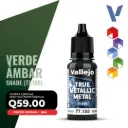 Vallejo True Metallic Metal - Verde Ambar Shade (77.155)