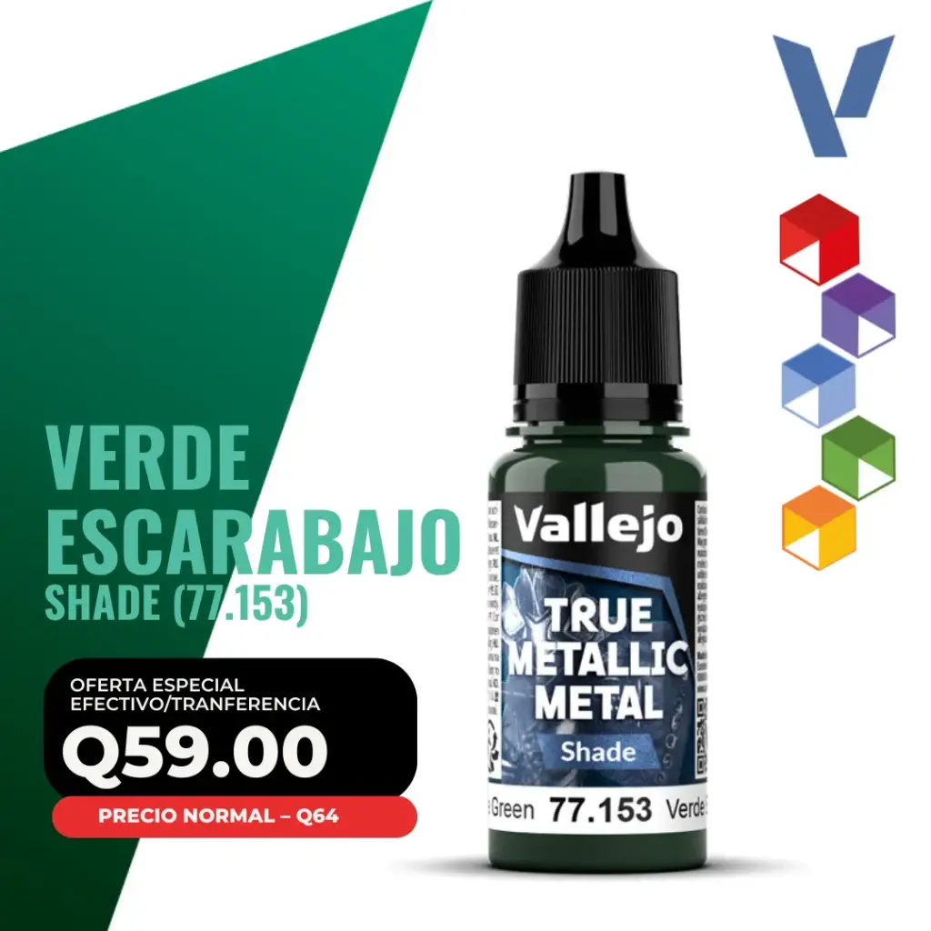 Vallejo True Metallic Metal - Verde Escarabajo Shade (77.153)