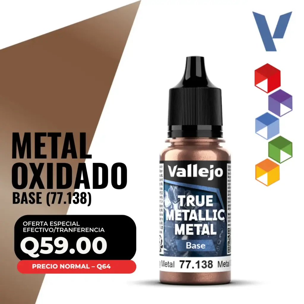 Vallejo True Metallic Metal - Metal Oxidado Base (77.138)