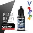 Vallejo True Metallic Metal - Plata de Ley Shade (77.141)
