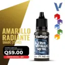 Vallejo True Metallic Metal - Amarillo Radiante Shade (77.142)