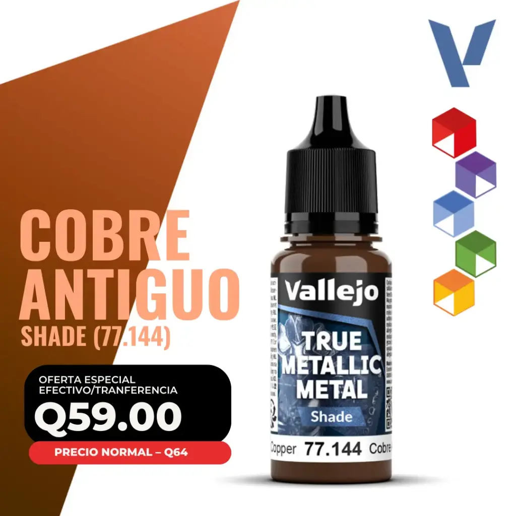 Vallejo True Metallic Metal - Cobre Antiguo Shade (77.144)