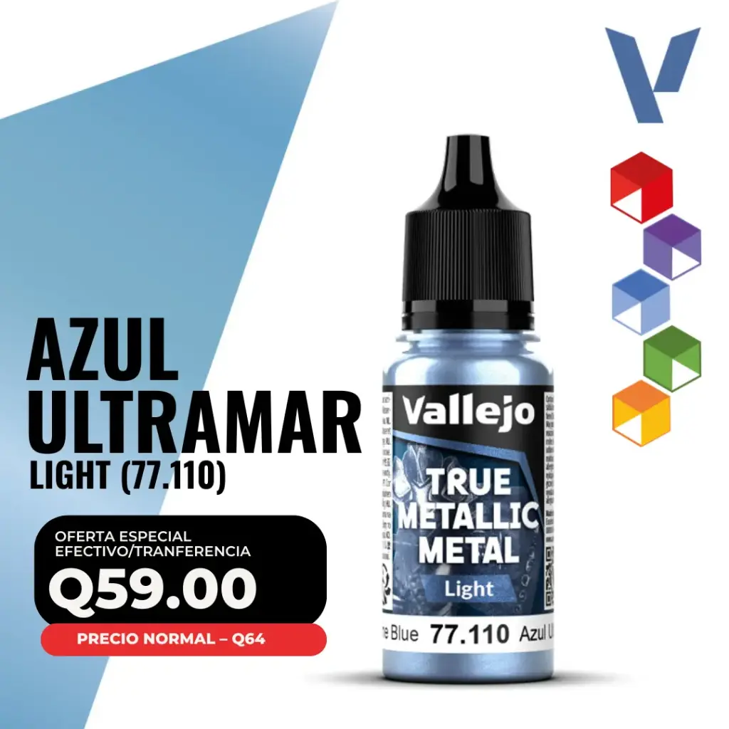 Vallejo True Metallic Metal - Azul Ultramar Light (77.110) 