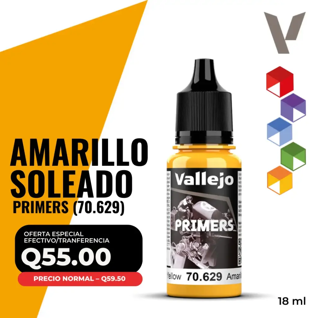 Vallejo Primer – Amarillo Soleado (70.629) 18 ml