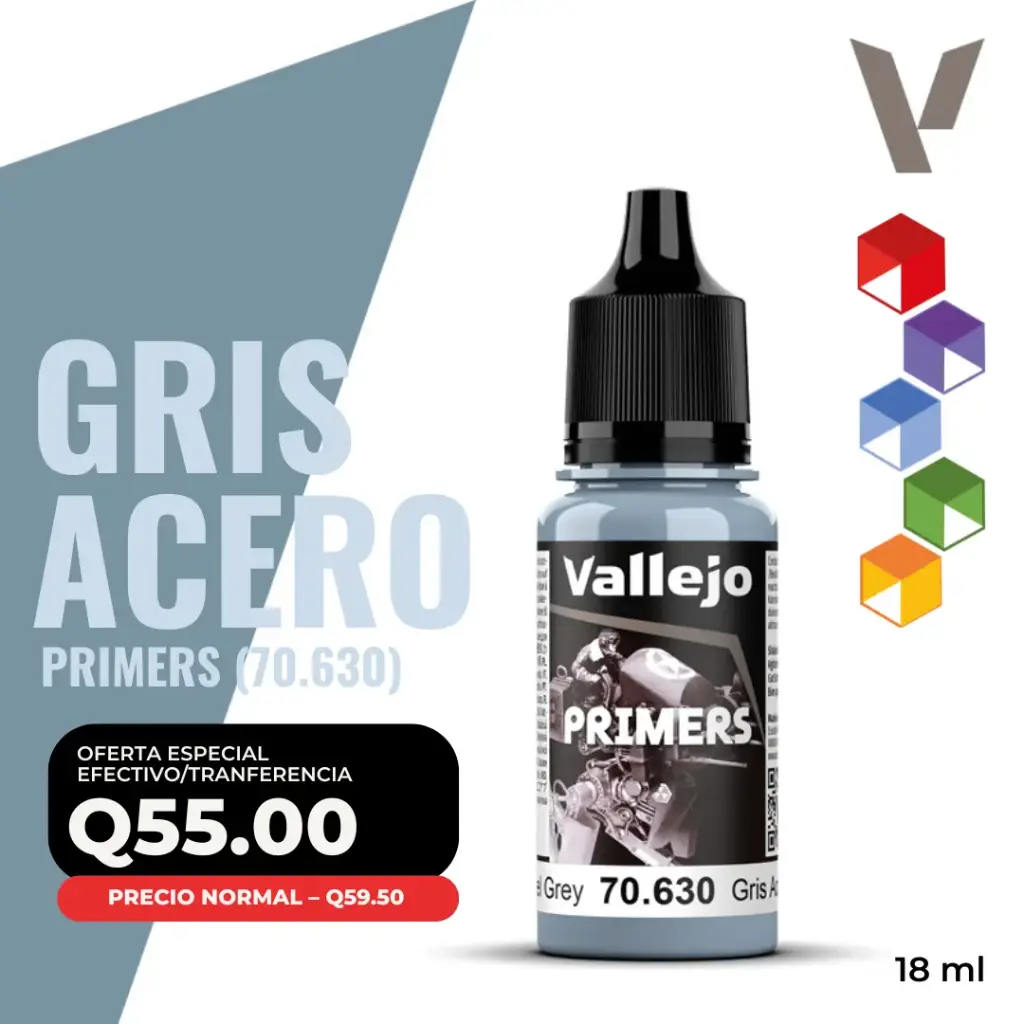 Vallejo Primer – Gris Acero (70.630) 18 ml