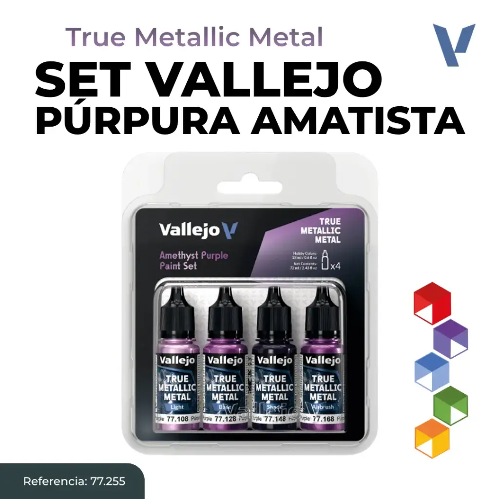 Vallejo True Metallic Metal - Set Púrpura Amatista (77.255)