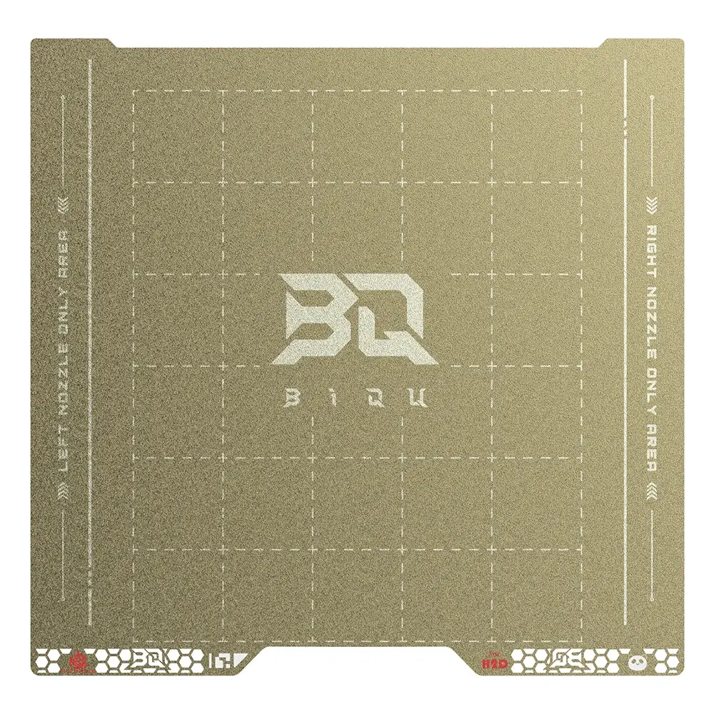 Cama de Impresión BIQU Pyrogrip de 346 mm x 355 mm - PEI texturizada de doble cara para Impresoras 3D Bambu Lab H2D/H2S/H2C