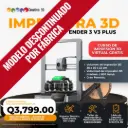 Impresora 3D Creality Ender 3 V3 Plus: Gran Formato - 300 x 300 x 330 mm