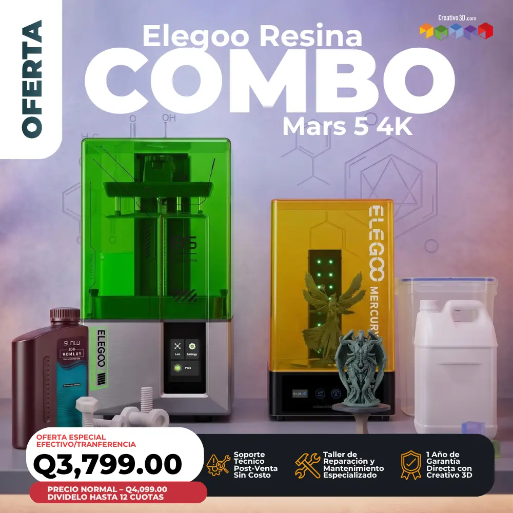 Combo Mars 5 4K - Todo para imprimir en 3D al mejor precio