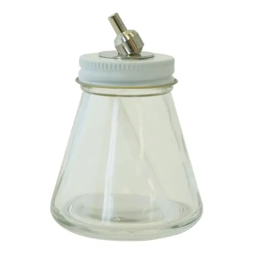 [10124] Conjunto de botella de vidrio de 3 onza para aerógrafo