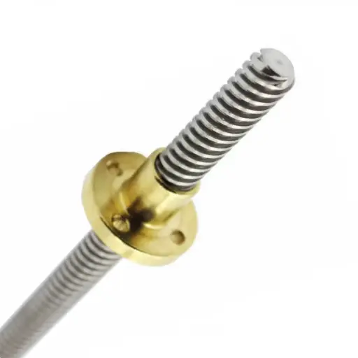 [10145] Varilla Roscada con Tuerca Trapezoidal T8 de 415mm x 8mm