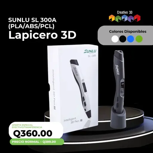 Lapicero 3D – SUNLU SL 300A (PLA/ABS/PCL)