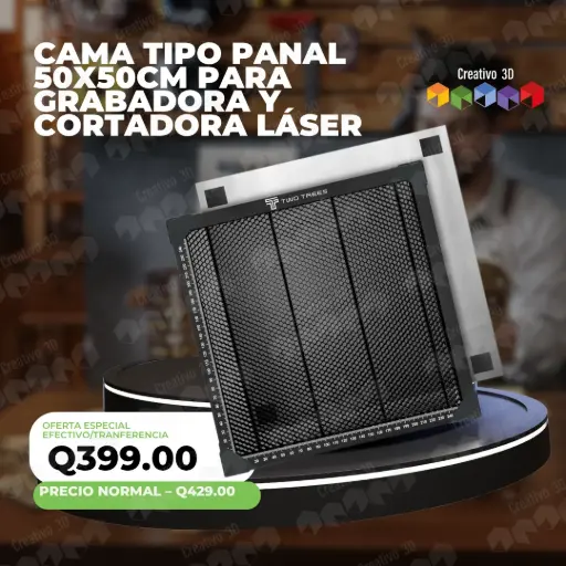 [10302] Cama Tipo Panal 50x50cm para Grabadora y Cortadora Láser