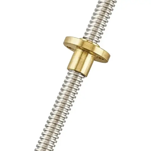 [10404] Varilla Roscada con tuerca trapezoidal T8 de 583 mm x 8 mm