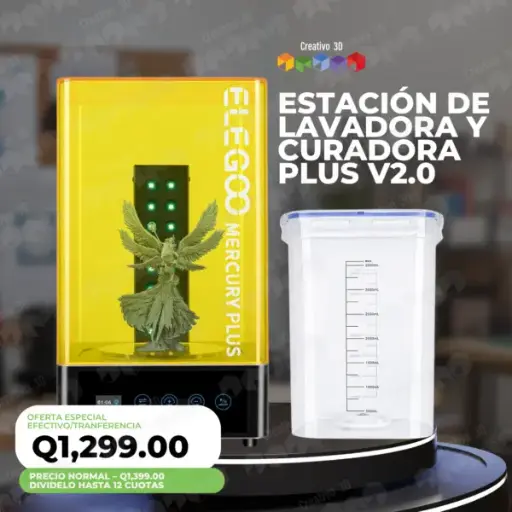 [10614] Estación de Lavado y Curado Mercury Plus v2.0 para Impresiones 3D de Pequeño Formato – Elegoo