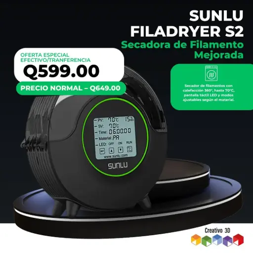 [10695] SUNLU FilaDryer S2 – Secadora de Filamento Mejorada