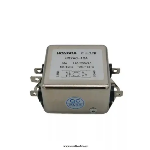 [10745] Filtro de Línea EMI/EMC 10A 250VAC HONGDA HD2AC-10A