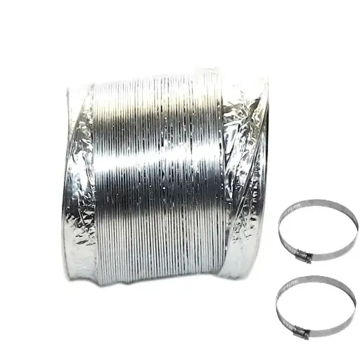 [10746] Pipa de Extracción de Humos de 6″ con abrazaderas – 2 metros