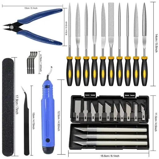 [110608215] Kit de Herramientas para Desbarbado y Modelado – 27 Piezas