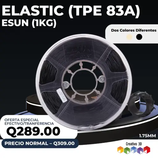eSun Elastic (TPE-83A) – 1. Kg / 1.75mm