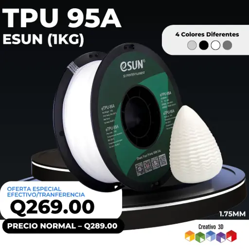 eSun TPU 95A – 1. Kg / 1.75mm