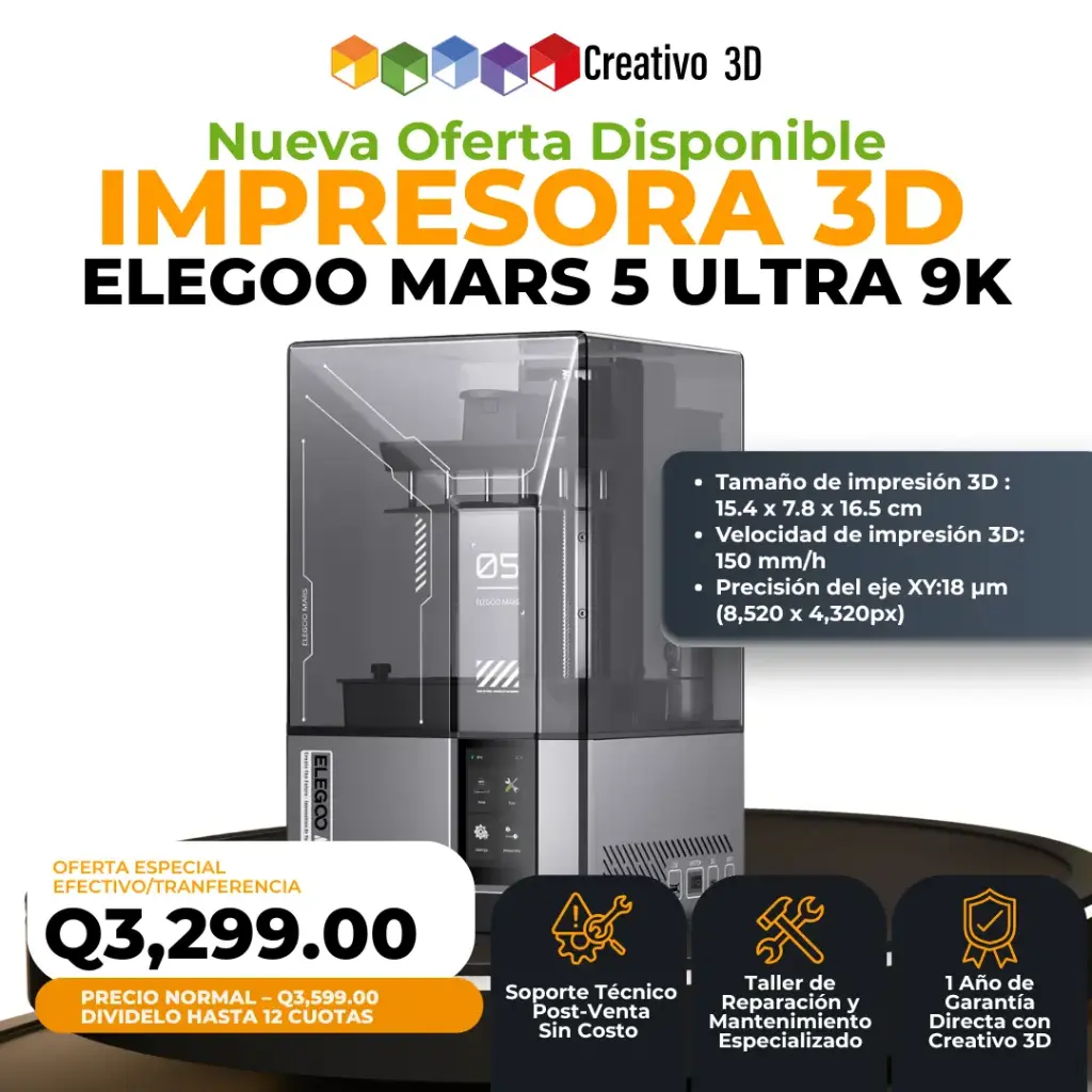 [10917] Elegoo Mars 5 Ultra 9K – Impresora 3D de Resina 9K – Mediano formato