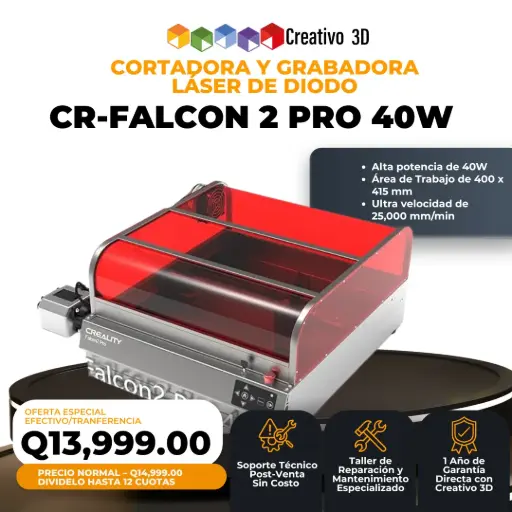 [10963] Grabadora y Cortadora Láser Diodo CR-Falcon 2 PRO [400x415mm – 40W]