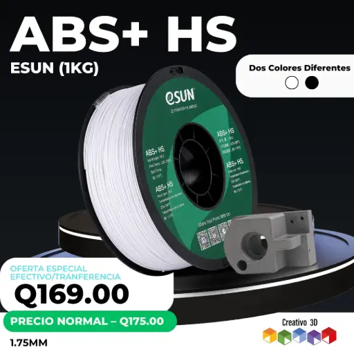 eSun ABS+ HS – 1. Kg / 1.75mm – Filamento para Impresora 3D
