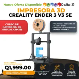 Creality – Ender 3 V3 SE – [Fácil de usar, muy potente y veloz] – 22 x 22 x 25 cm