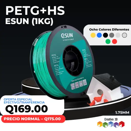 eSun PETG+ HS de Alta Velocidad – 1. Kg / 1.75mm