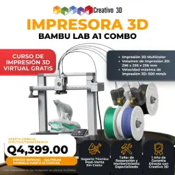 Bambu Lab – A1 Combo Impresora 3D MultiColor de Ultra Velocidad y Ultra Calidad