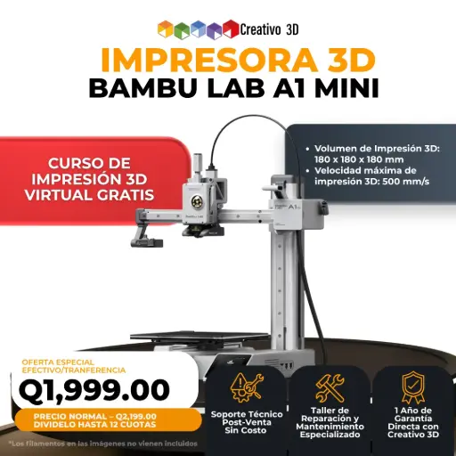 [11039] BambuLab – A1 Mini Impresión 3D Ultra Velocidad y Ultra Calidad